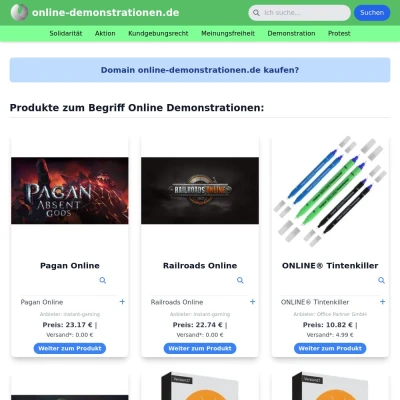 Screenshot online-demonstrationen.de