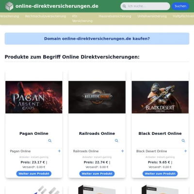 Screenshot online-direktversicherungen.de