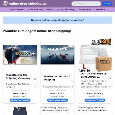 Screenshot online-drop-shipping.de