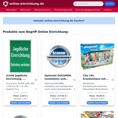 Screenshot online-einrichtung.de