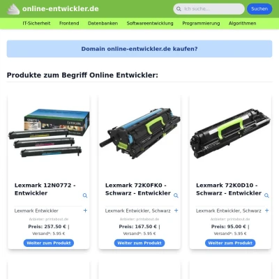 Screenshot online-entwickler.de