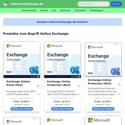 Screenshot online-exchange.de