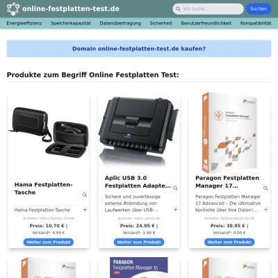 Screenshot online-festplatten-test.de
