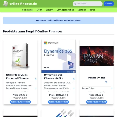 Screenshot online-finance.de