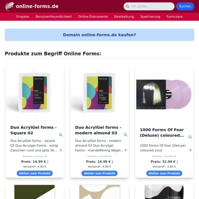 Screenshot online-forms.de