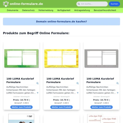 Screenshot online-formulare.de