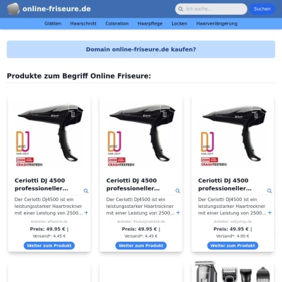 Screenshot online-friseure.de