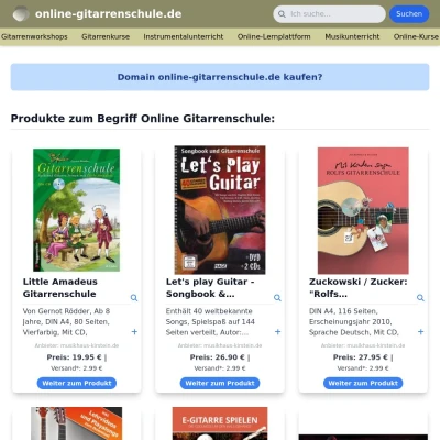 Screenshot online-gitarrenschule.de