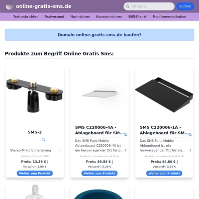 Screenshot online-gratis-sms.de