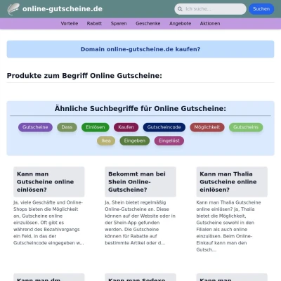 Screenshot online-gutscheine.de