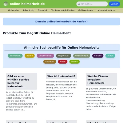 Screenshot online-heimarbeit.de