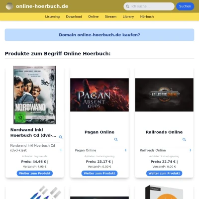 Screenshot online-hoerbuch.de