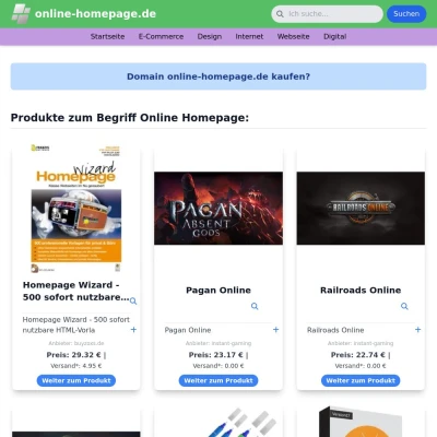 Screenshot online-homepage.de