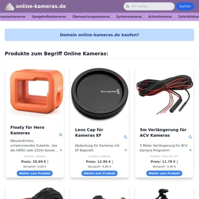 Screenshot online-kameras.de