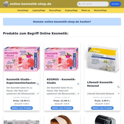 Screenshot online-kosmetik-shop.de