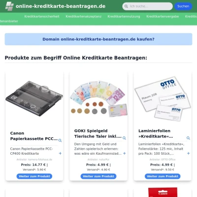 Screenshot online-kreditkarte-beantragen.de