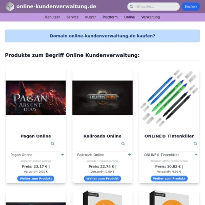 Screenshot online-kundenverwaltung.de