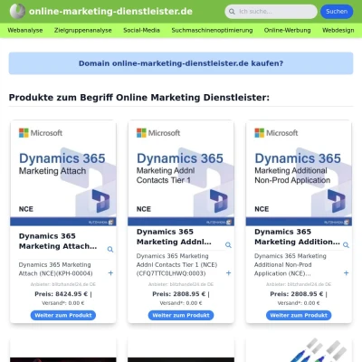 Screenshot online-marketing-dienstleister.de