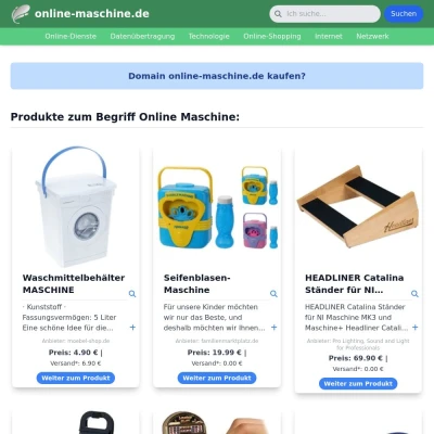 Screenshot online-maschine.de