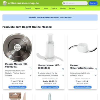 Screenshot online-messer-shop.de