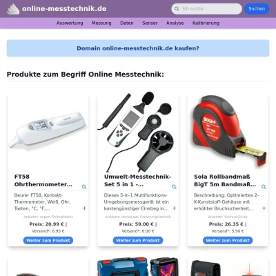 Screenshot online-messtechnik.de