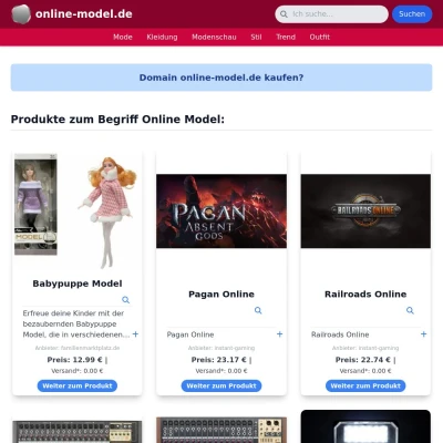 Screenshot online-model.de