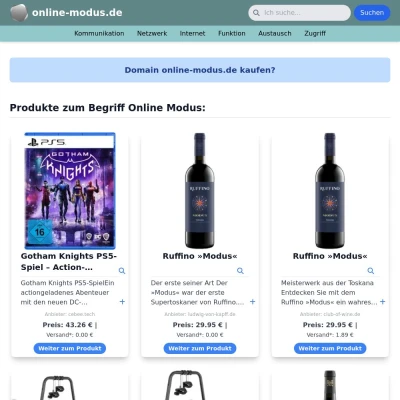 Screenshot online-modus.de