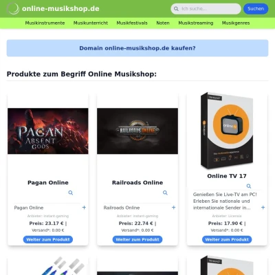 Screenshot online-musikshop.de