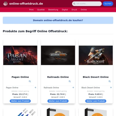 Screenshot online-offsetdruck.de