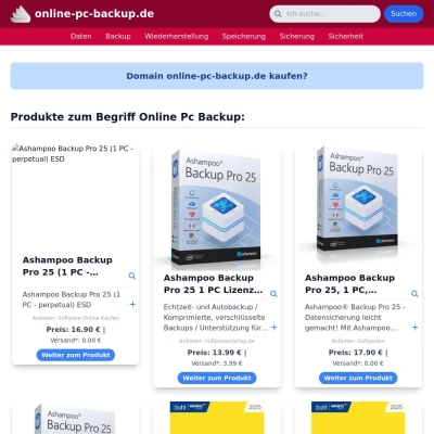 Screenshot online-pc-backup.de