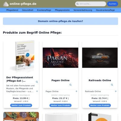 Screenshot online-pflege.de