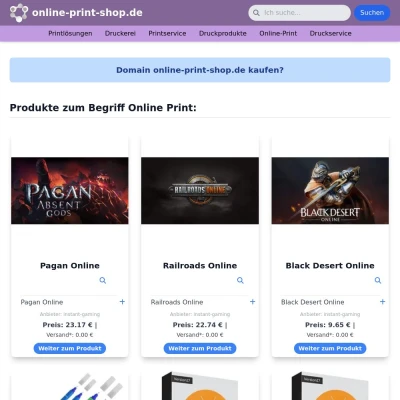 Screenshot online-print-shop.de