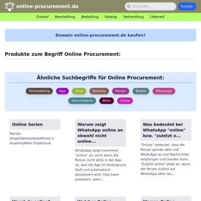 Screenshot online-procurement.de