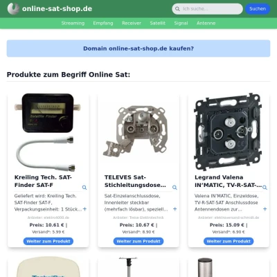 Screenshot online-sat-shop.de