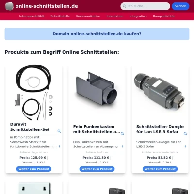 Screenshot online-schnittstellen.de