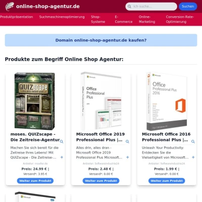 Screenshot online-shop-agentur.de