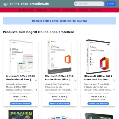 Screenshot online-shop-erstellen.de