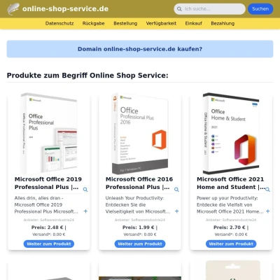 Screenshot online-shop-service.de