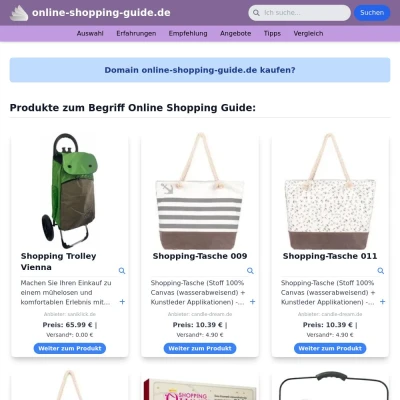 Screenshot online-shopping-guide.de