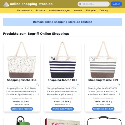 Screenshot online-shopping-store.de