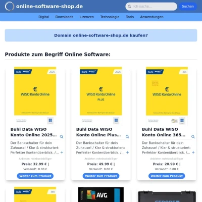 Screenshot online-software-shop.de