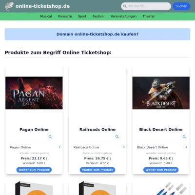 Screenshot online-ticketshop.de