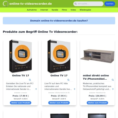 Screenshot online-tv-videorecorder.de