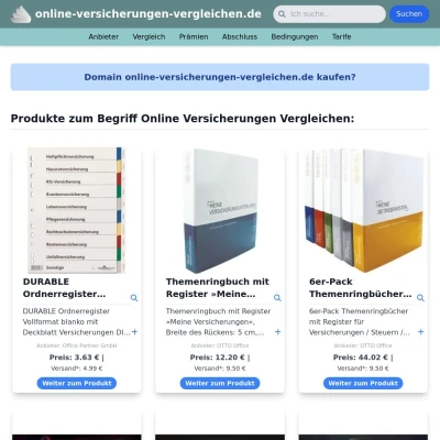 Screenshot online-versicherungen-vergleichen.de