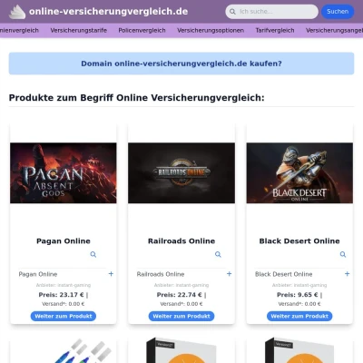 Screenshot online-versicherungvergleich.de