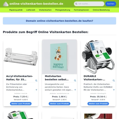 Screenshot online-visitenkarten-bestellen.de