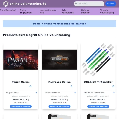 Screenshot online-volunteering.de