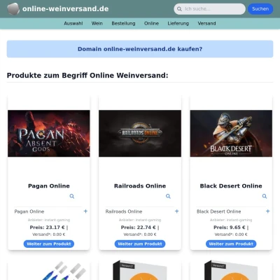 Screenshot online-weinversand.de