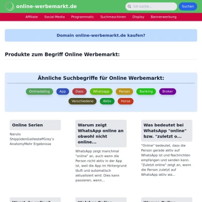 Screenshot online-werbemarkt.de