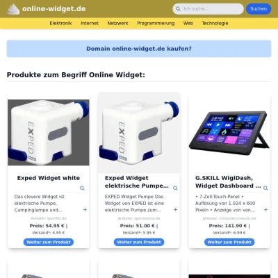 Screenshot online-widget.de